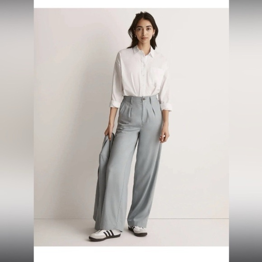 Madewell The Neale Straight-Leg Pant in Petite Drapeweave Size 12P NWOT